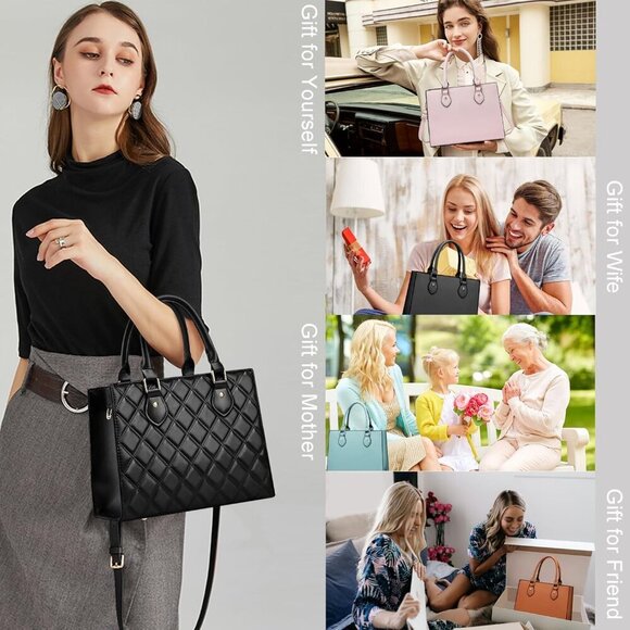 Crossbody Purses and Handbags for Women PU Leather Tote Top Handle Satchel Shoul - Picture 8 of 8